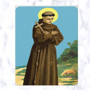 Ruffino Patron der Shyness Stuttering Prayer Card Visitenkarte