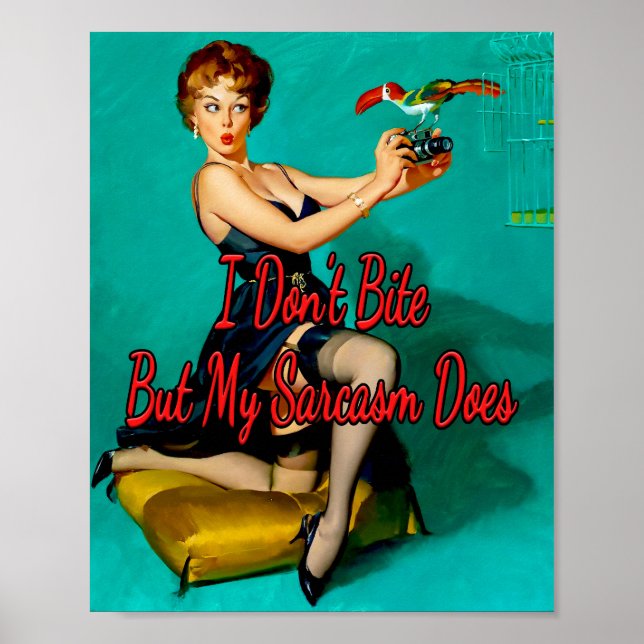 Ruffled Feathers von Gil Elvgren aus den 50er Jahr Poster (Vorne)