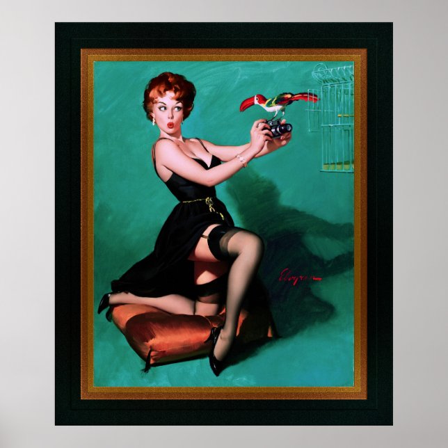 Ruffled Feathers von Gil Elvgren Poster (Vorne)