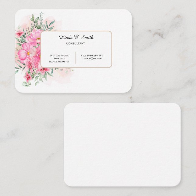 Rufkarte in Großformat Telefonnummerkarte (Vorne/Hinten)