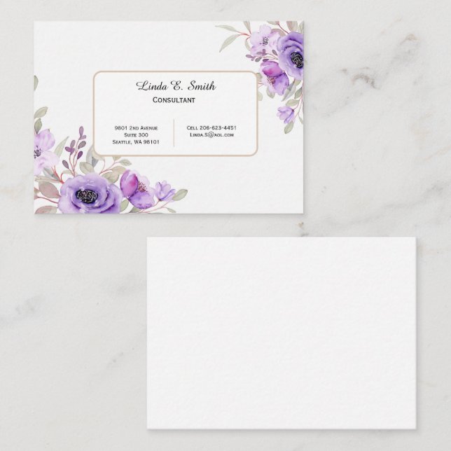 Rufkarte in Großformat Telefonnummerkarte (Vorne/Hinten)