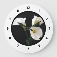 Rufnummernuhr mit Calla Lilly