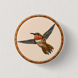 Rufous Hummingbird Button