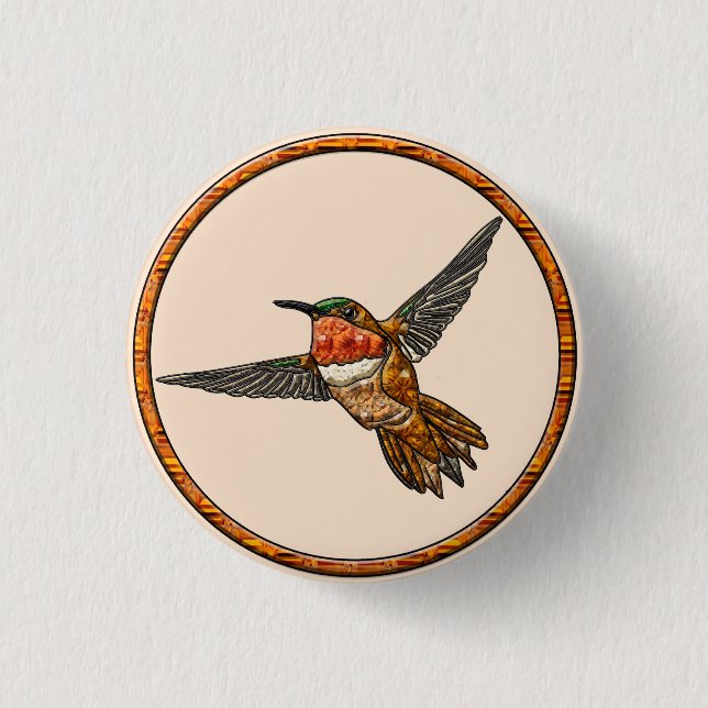 Rufous Hummingbird Button (Vorderseite)