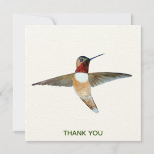 Rufous Hummingbird Dankeskarte