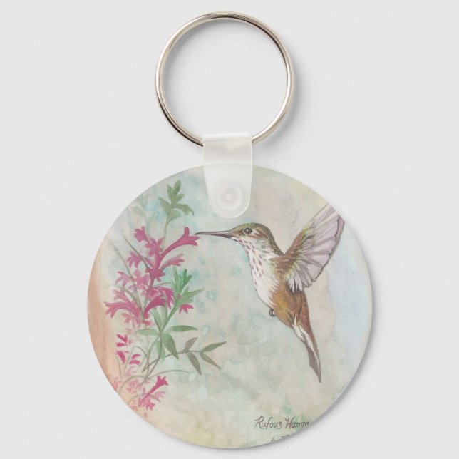 Rufous Hummingbird Schlüsselanhänger (Vorderseite)
