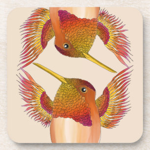 Rufous Hummingbirds auf einem Untersetzer-Set Getränkeuntersetzer