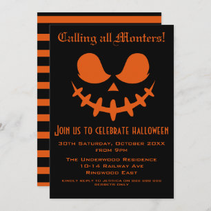 RUFT ALLE MONSTERS-HALLOWEEN-PARTY AUF EINLADUNG