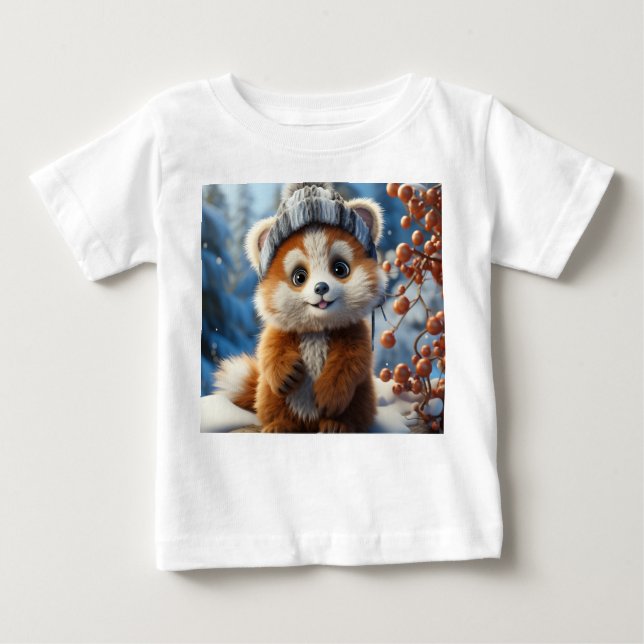 Rufus - Ein bezaubernder roter Panda Baby T-shirt (Vorderseite)