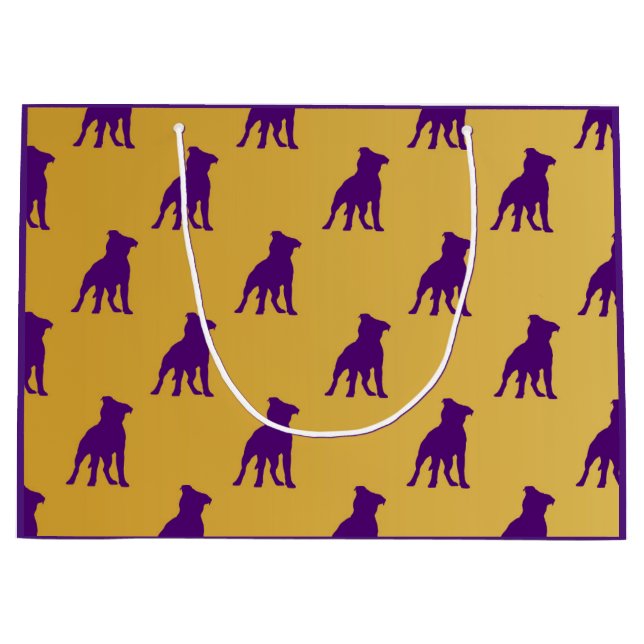 "Rufus" Que-Hund-Geschenktasche - Omega Psi Phi Große Geschenktüte (Vorderseite)