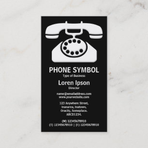 Rufzeichen II - Schwarz Visitenkarte