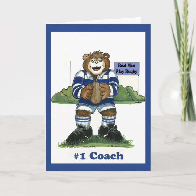 Rugby #1 Coach Card Dankeskarte (Vorderseite)