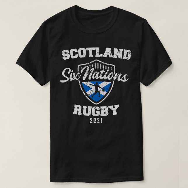Rugby 6 Nations Scotland Frankreich Irland England T-Shirt (Design vorne)