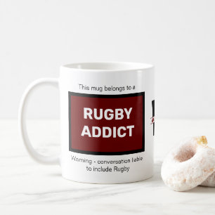 Rugby Addict Hinzufügen des Monogrammes Kaffeetasse