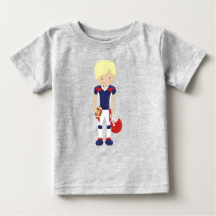 Rugby, American Football, Niedlich Boy, Blond Hair Baby T-shirt