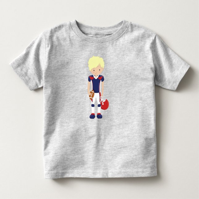 Rugby, American Football, Niedlich Boy, Blond Hair Kleinkind T-shirt (Vorderseite)