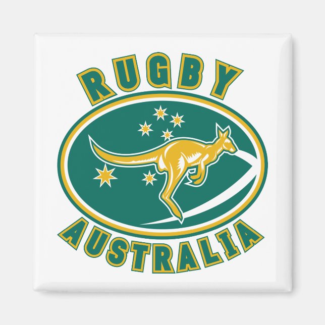 Rugby australia kangaroo wallaby aussie magnet (Vorne)