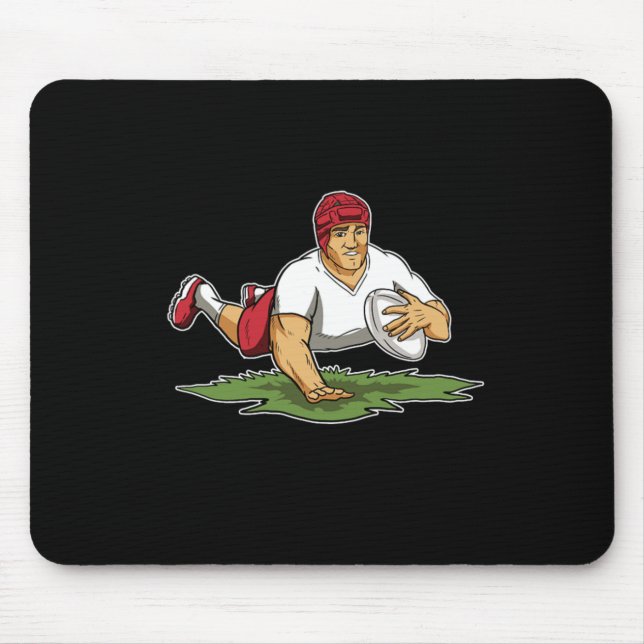 Rugby Ball Player for Fans Rugby Mousepad (Vorne)