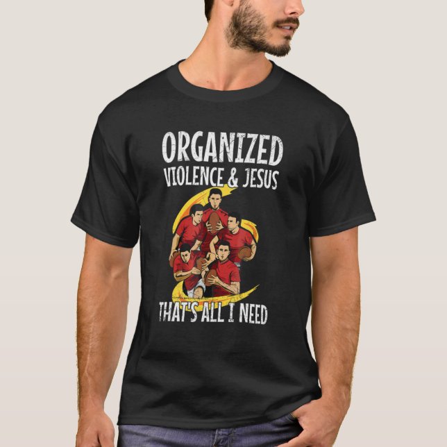 Rugby-Ball-Zitat für einen Rugby-Fan T-Shirt (Vorderseite)