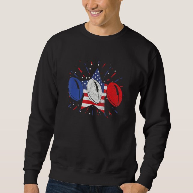 Rugby Balls US American Flag  American Football Sweatshirt (Vorderseite)