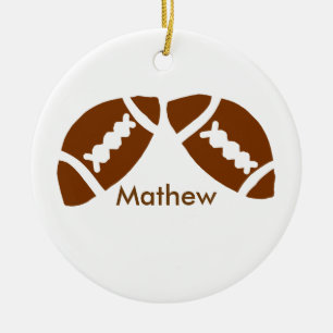 Rugby-Baseball-Sportart Name Jungen Kinder Männer  Keramik Ornament