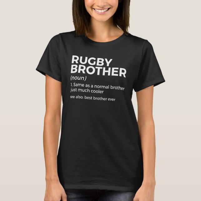 Rugby Brother definiert den besten Bruder je T-Shirt (Vorderseite)