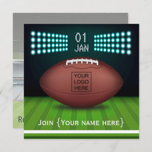 Rugby Celebration Party Einladung Foto hinzufügen