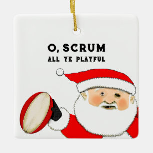 Rugby Christmas Collectible Keramikornament