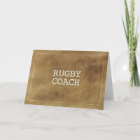 Rugby Coach dank Definition einfach braun