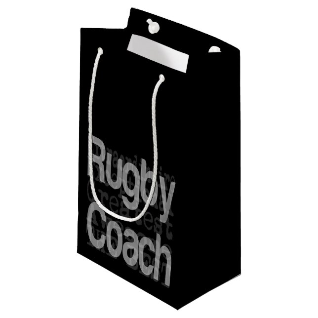 Rugby Coach Extraordinaire Small Gift Bag Kleine Geschenktüte (Vorderseite Schrägansicht)