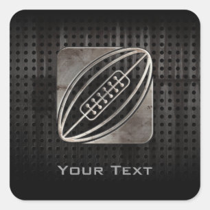 Rugby; Cool Schwarz Quadratischer Aufkleber