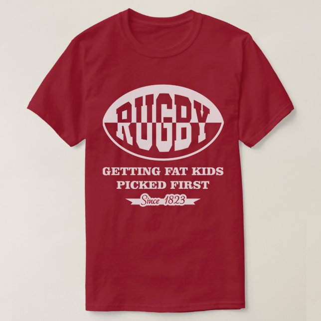 Rugby, das fetten Kindern ausgewählten ersten T-Shirt (Design vorne)