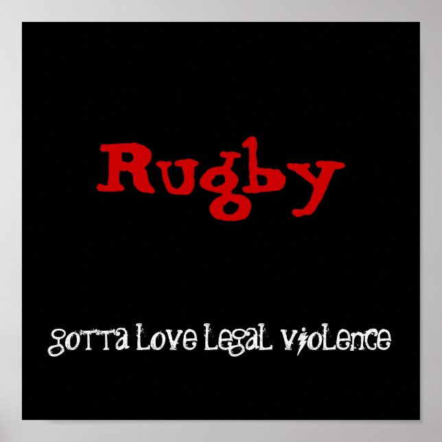 Rugby, die Liebe rechtliche Gewalt Poster (Vorne)