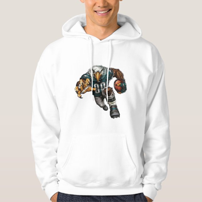 "Rugby Eagle - Fierce and Fearless" Hoodie (Vorderseite)