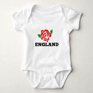 Rugby-England-Englisch-Rose Baby Strampler