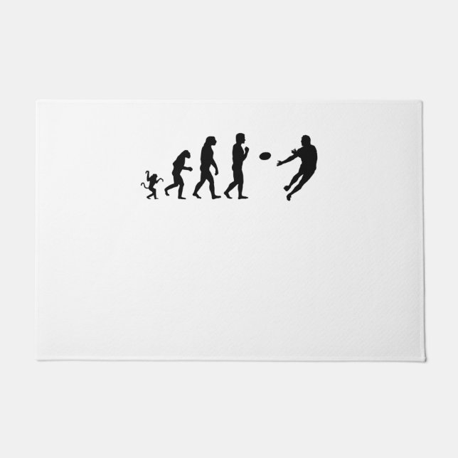 Rugby-Evolution, #rugby Fußmatte (Vorderseite)