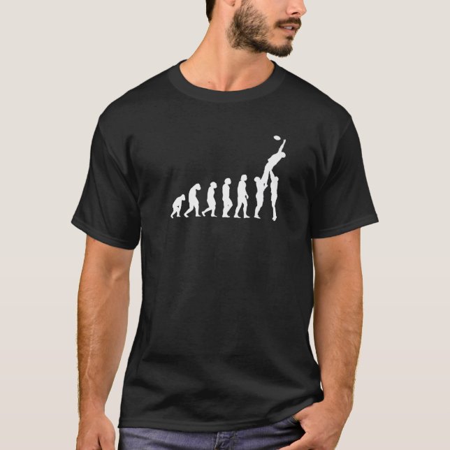 Rugby-Evolution: Von Monkey bis Rugby Player Line  T-Shirt (Vorderseite)