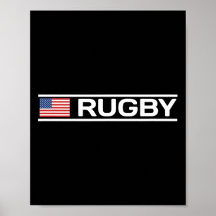 Rugby Flagge Amerika Poster