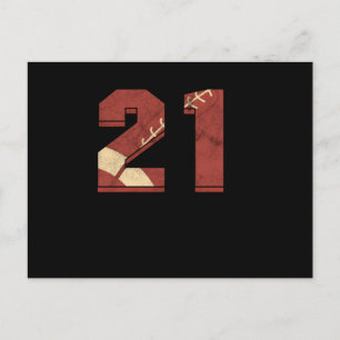 Rugby Football 21. Geburtstagsgeschenk Postkarte