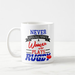 Rugby-Frau unterschätzen nie Spieler-Kaffee-Tasse Kaffeetasse