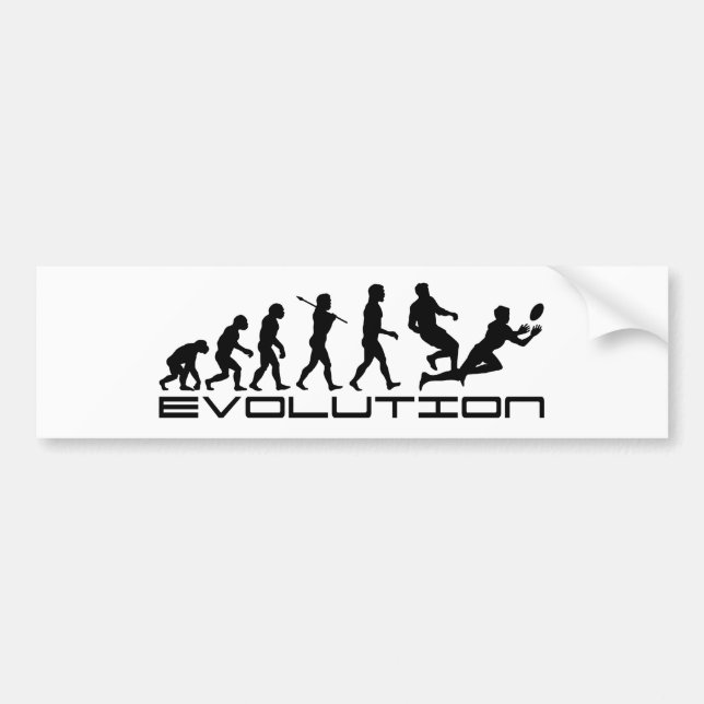 Rugby-Fußball-Sport-Evolutions-Kunst Autoaufkleber (Vorne)