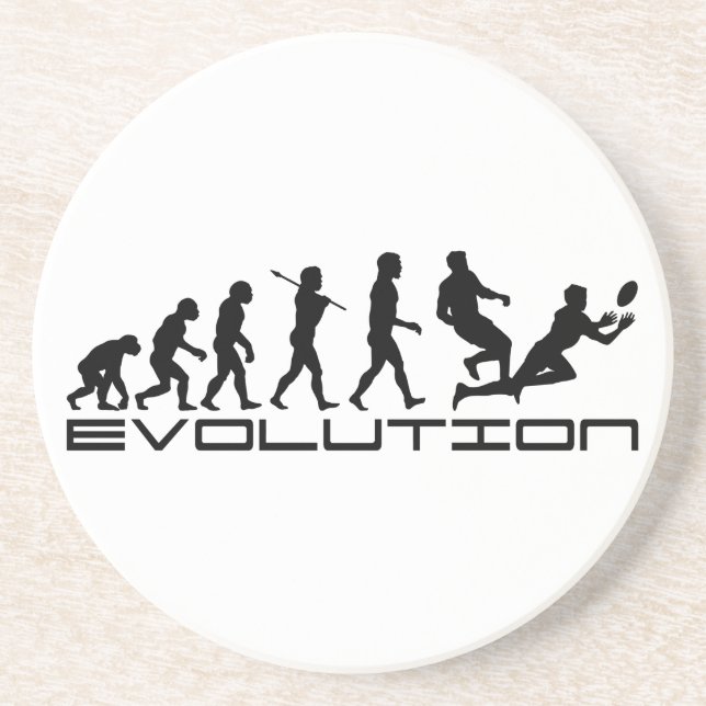 Rugby-Fußball-Sport-Evolutions-Kunst Getränkeuntersetzer (Vorne)
