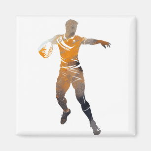 Rugby Game Sport Challenge Illustration Silhouette Magnet