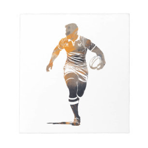 Rugby Game Sport Challenge Illustration Silhouette Notizblock