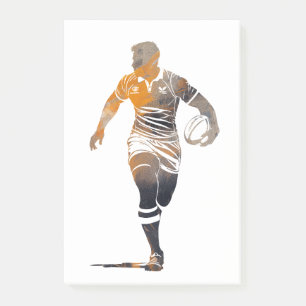 Rugby Game Sport Challenge Illustration Silhouette Post-it Klebezettel
