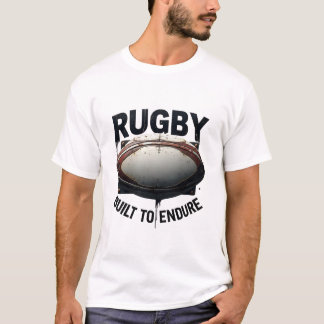 Rugby – Gebaut um auszuhalten Industrielles Metall T-Shirt
