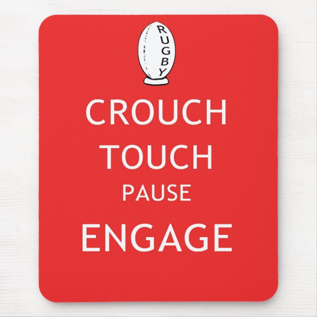 Rugby-Gedrängeanweisungen (alt) Mousepad (Vorne)