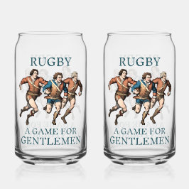 Rugby Gentlemen Printed 16oz Can Brillen Dosenglas