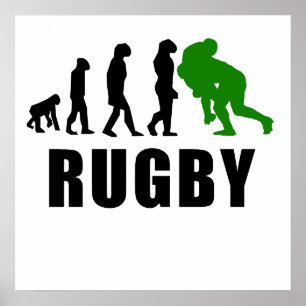 Rugby-Gerät-Evolution (Grün) Poster
