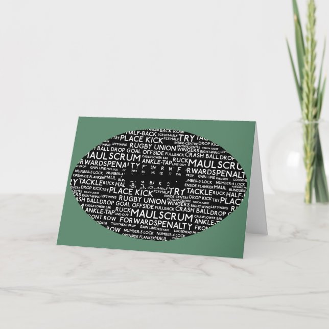 Rugby Gewerkschaft Geschenke Feiertagskarte (Vorderseite)